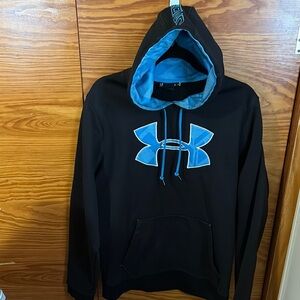 Under Armour Black Hoodie with Blue Logo